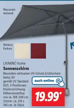 Lidl LIVARNO home Sonnenschirm Angebot