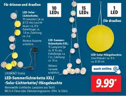 Lidl LIVARNO home LED-Sommer- lichterkette XXL-Solar-Lichterkette/-Hängeleuchte Angebot