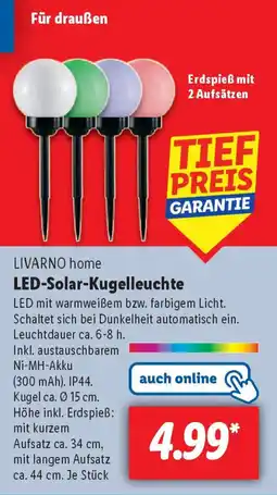 Lidl LIVARNO home LED-Solar-Kugelleuchte Angebot