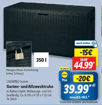 Lidl LIVARNO home Garten- und Allzwecktruhe Angebot