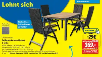 Lidl LIVARNO home Geflecht-Gartenmöbelset, 5-teilig Angebot
