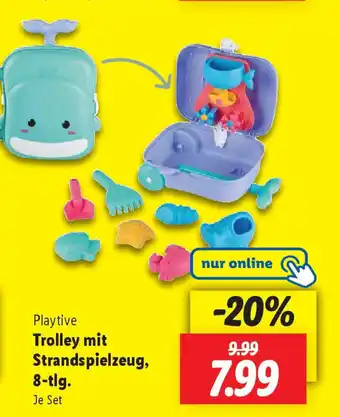 Lidl Playtive Trolley mit Strandspielzeug, 8-tlg. Angebot