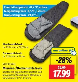 Lidl ROCKTRAIL Mumien-/Deckenschlafsack Angebot