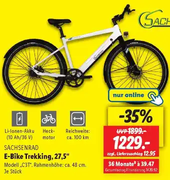 Lidl SACHSENRAD E-Bike Trekking, 27,5" Angebot