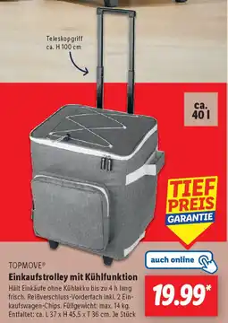 Lidl TOPMOVE Einkaufs trolley mit Kühlfunktion Angebot