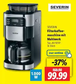 Lidl SEVERIN Filterkaffee- maschine mit Mahlwerk Angebot