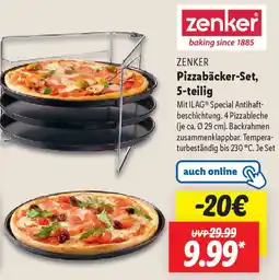 Lidl ZENKER Pizzabäcker-Set, 5-teilig Angebot