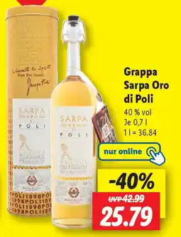 Lidl Grappa Sarpa Oro di Poli Angebot
