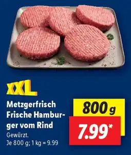Lidl Metzgerfrisch Frische Hambur- ger vom Rind Angebot