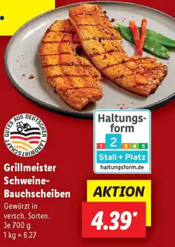 Lidl Grillmeister Schweine- Bauchscheiben Angebot