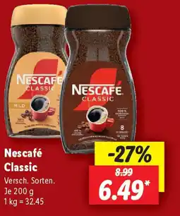 Lidl Nescafé Classic Angebot