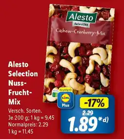 Lidl Alesto Selection Nuss- Frucht- Mix Angebot