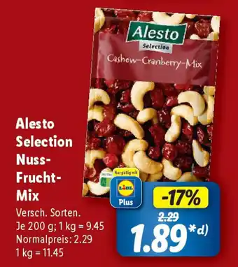 Lidl Alesto Selection Nuss- Frucht- Mix Angebot