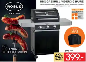 Zurbrüggen Rösle bbq gasgrill videro g3pure Angebot