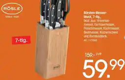Zurbrüggen RÖSLE Bürsten-Messerblock, 7-tlg. Angebot