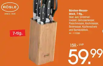 Zurbrüggen RÖSLE Bürsten-Messerblock, 7-tlg. Angebot