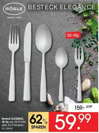 Zurbrüggen RÖSLE Besteck ELEGANCE, 30-tlg. Angebot