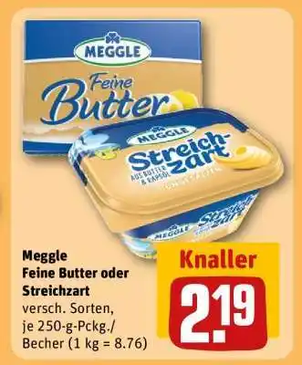 REWE MEGGLE Feine Butter oder Streichzart Angebot