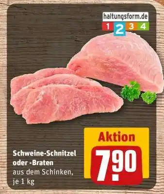 REWE Schweine-Schnitzel oder -Braten Angebot