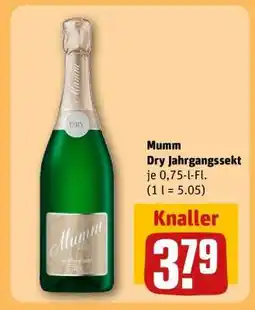 REWE Mumm Dry Jahrgangssekt Angebot