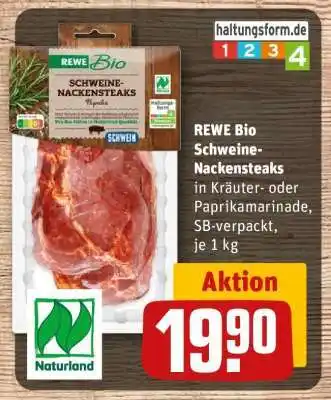 REWE REWE Bio Schweine-Nackensteaks Angebot