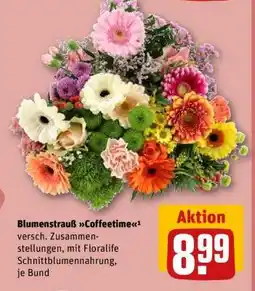 REWE Blumenstrauß Coffeetime Angebot