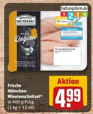 REWE Frische Hähnchen-Minutenschnitzel Angebot
