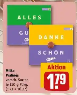REWE MILKA Pralinés Angebot