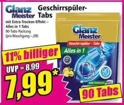 Norma Glanz Meister Geschirrspüler-Tabs Angebot