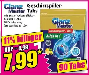 Norma Glanz Meister Geschirrspüler-Tabs Angebot
