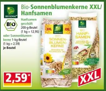 Norma Bio-Sonnenblumenkerne XXL/Hanfsamen Angebot