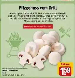 REWE Weiße Champignons Angebot