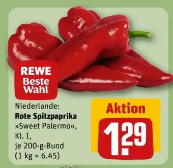 REWE Rote Spitzpaprika Sweet Palermo Angebot