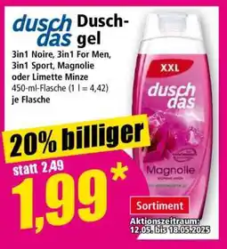 Norma dusch das Duschgel Angebot