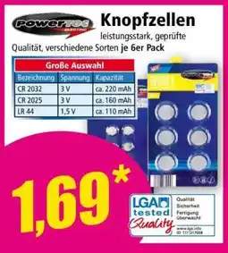 Norma Knopfzellen Angebot