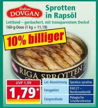 Norma Sprotten in Rapsöl Angebot