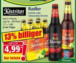 Norma Köstritzer Radler Limette oder Schwarzbier-Kirsche Angebot