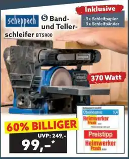 Norma scheppach 5 Band- und Tellerschleifer BTS900 Angebot