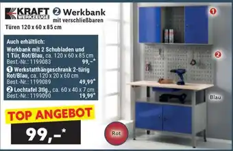 Norma Werkbank mit verschließbaren Türen 120 x 60 x 85 cm Angebot