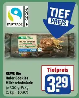 REWE REWE Bio Hafer Cookies Milchschokolade Angebot
