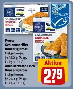 REWE Frosta Schlemmerfilet Knusprig Kross oder Backofen Fisch Knusprig Kross Angebot