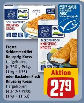 REWE Frosta Schlemmerfilet Knusprig Kross oder Backofen Fisch Knusprig Kross Angebot