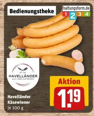 REWE Havelländer Käsewiener Angebot
