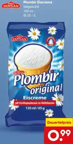 Netto Marken-Discount DOVGAN Plombir Eiscreme Angebot