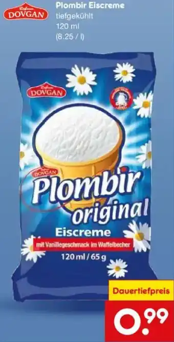 Netto Marken-Discount DOVGAN Plombir Eiscreme Angebot