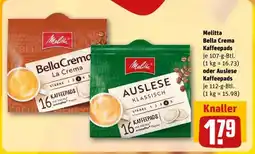 REWE Melitta Bella Crema Kaffeepads oder Auslese Kaffeepads Angebot