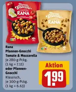 REWE Rana Pfannen-Gnocchi Tomate & Mozzarella oder Pfannen-Gnocchi Klassisch Angebot