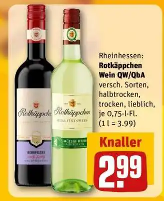 REWE Rotkäppchen Wein QW/QbA Angebot