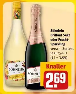 REWE Söhnlein Brillant Sekt oder Frucht-Sparkling Angebot