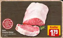 REWE Duroc Schweine-Rücken Angebot